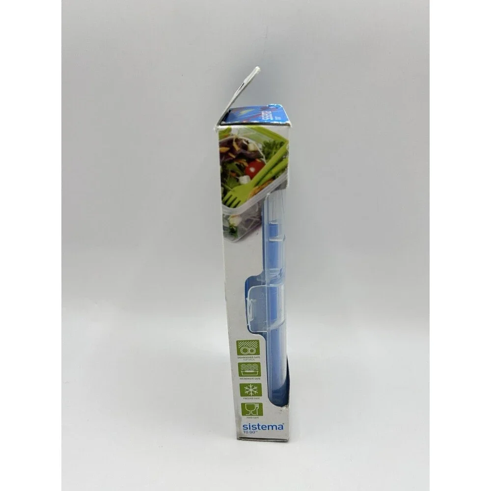 Sistema To Go Collection Cutlery Set, BLUE Chopsticks Fork Knife Spoon Camping